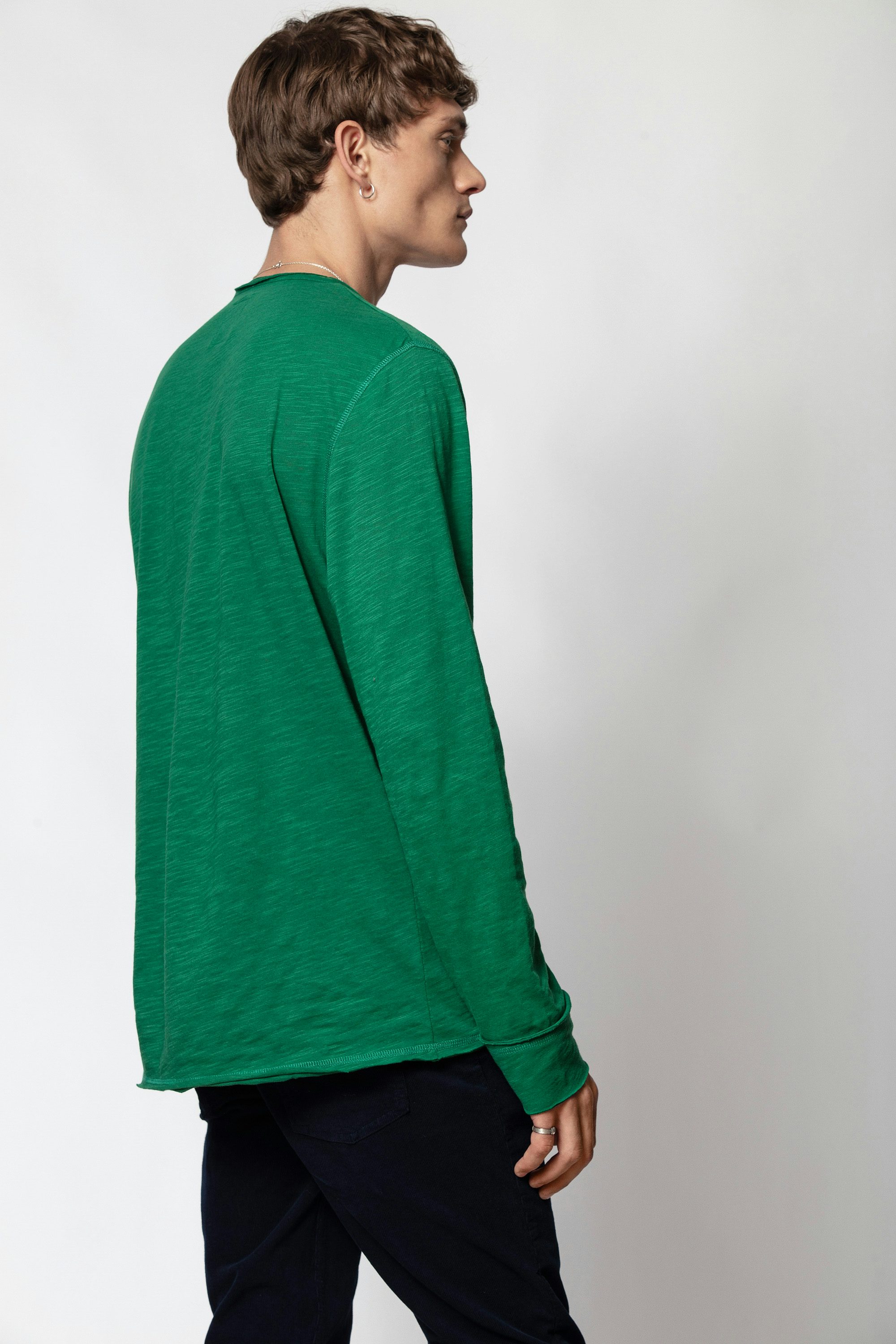 Monastir Flammé T-shirt - Men’s Tunisian collar T-shirt.